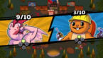 The pink bear and orange squirrel from Happy Tree Friends recreated in The Crackpet Show, with the pink character punching herself in the face